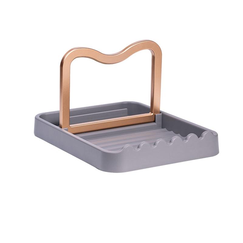 Lingură de odihnă cu capac de oală suport suport bucătărie blat organizator ustensile spatulă depozitare raft masă de sufragerie