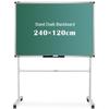 Mobile Magnetic Green Chalkboard with Stand