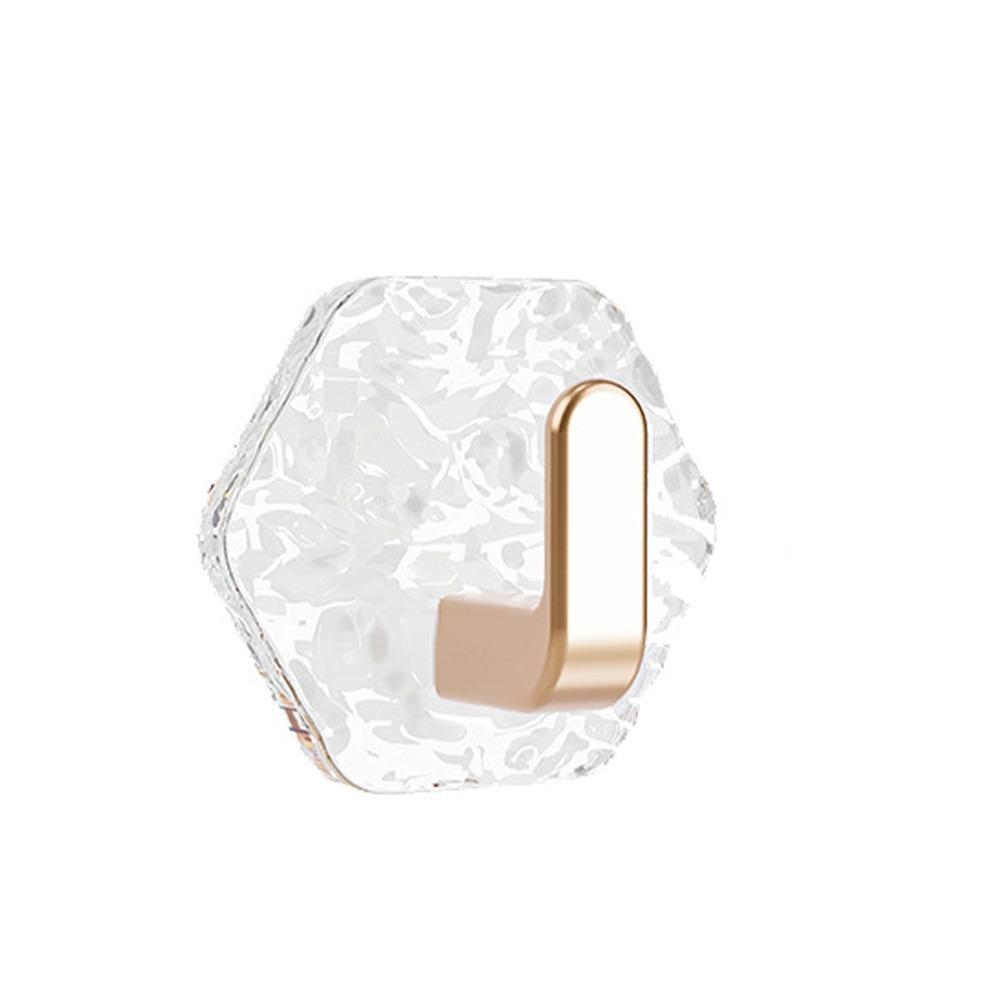 

10pcs Self Adhesive Key Hooks Transparent Storage Rack Multi-functional Wall hanging Hook Jewelry золотой