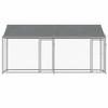 Vidaxl Dog Cage, With Roof and Door, Grey, 4X2X2 M, Steel
