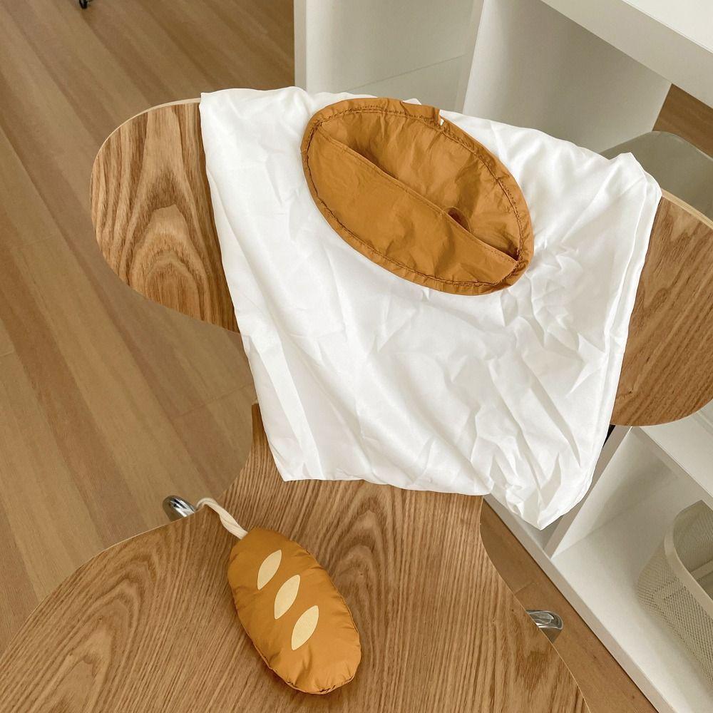 Nylon French Bread Foldable Shopping Bag Tote Bag Cartoon Eco Bag Funny   Snack