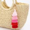 Colorful Tassels Keychains Bohemian Tassels Bag Decorations Charm Car Keyrings Holder for Womens Handbags Pendant Charm