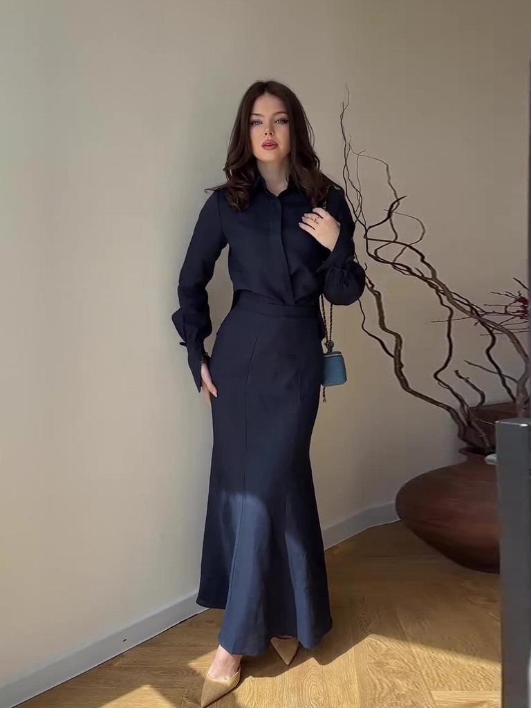 Elegant Summer Women's Two-Piece Casual Set: Breathable European & American Long Skirt for Professional Commuting (2026)