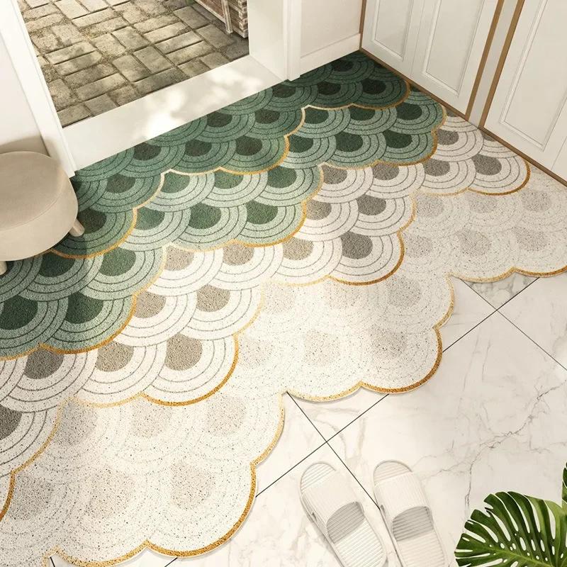 Stair Hallway Non-Slip Entrance Doormats Pvc Welcome Pastoral Carpets Beautiful Scenery Rugs For Door Home  Bathroom Mat Customi