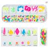 10Styles Neon Multi-Faceted Rhinestones DiamondS,Heart,Pearl, Beads 1-10mm AB/White/Colorful Crystal NailARTS 3D Rhinestones 14H