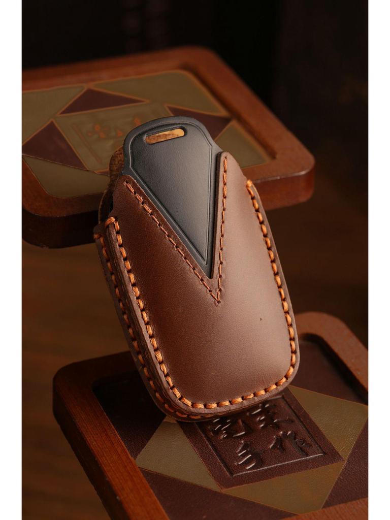 Husă cheie din piele naturală, lucrată manual, pentru Toyota Senna, Prado, Alpha, Vellfire