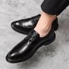 Men’s British Style Brogues Formal Business Leather Shoes Men Tuxedo Party Dress Shoes Plus Size