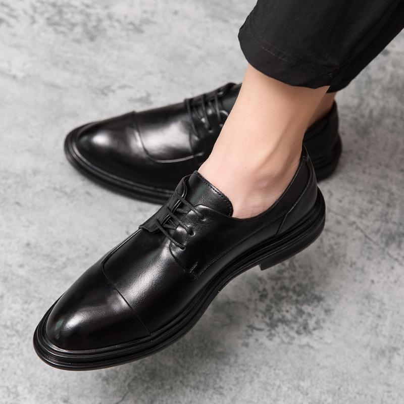 Men’s British Style Brogues Formal Business Leather Shoes Men Tuxedo Party Dress Shoes Plus Size