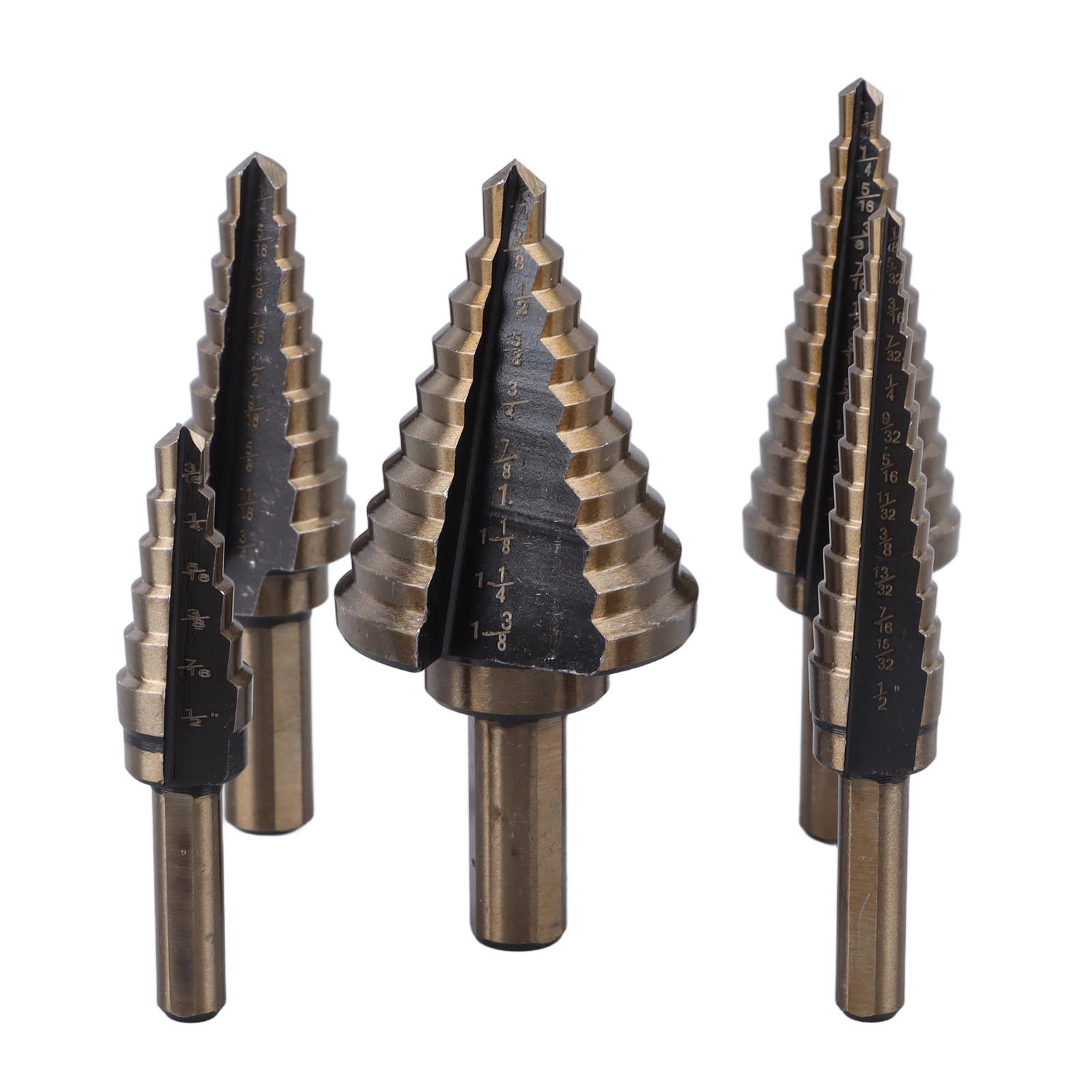 

Набор из 5 ступенчатых сверл 316 до 138-дюймовые конусные сверла из карбида для дерева, металла, пластика