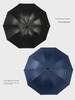 Large Thickened Windproof Reinforced Umbrella for Heavy Rain with Logo, Foldable Dual-Use Black Coating for Sun Protection and Uv Protection