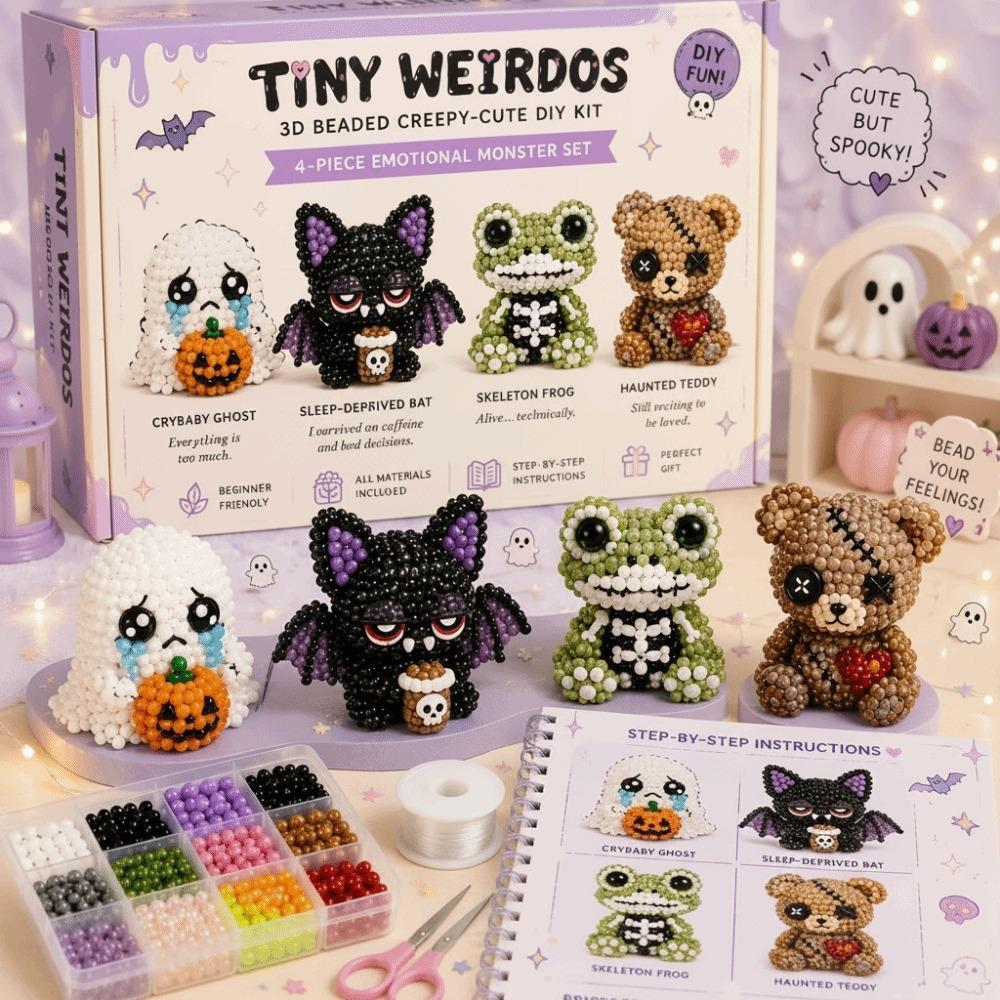 Animal Shape 3D Beaded Animal Kit Cute Design DIY Bead Craft Kit For Adults & Kids