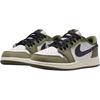 Air Jordan 1 Retro Low "Medium Olive" GS Low-top Basketball Shoes Olive Green/black/white Unisex HQ6999-200