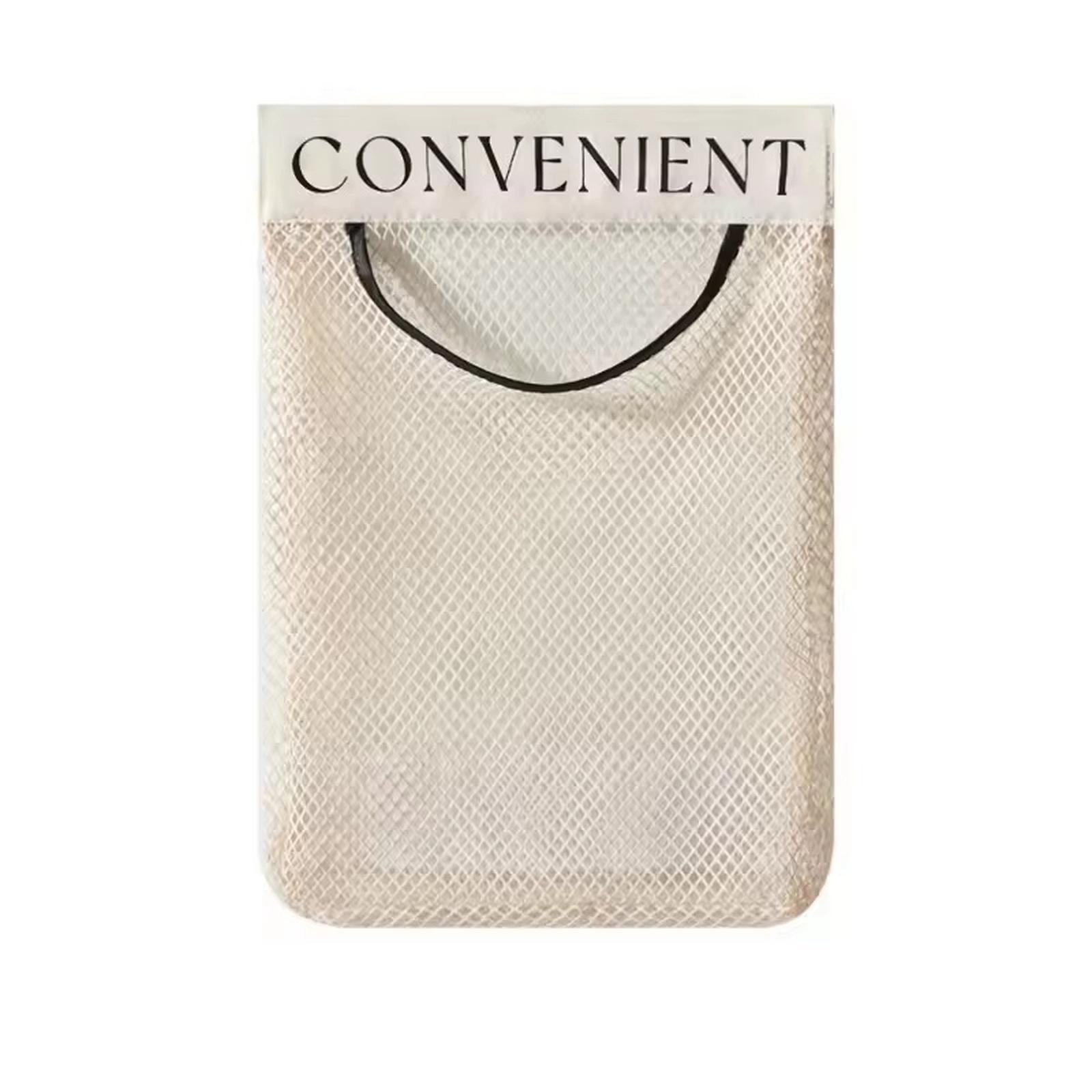 

Hanging Mesh Storage Bag Large Capacity Wall Mount Organizer Laundry Underwear Socks Storage Mesh Net Bag for Home Bathroom Bedroom one size
