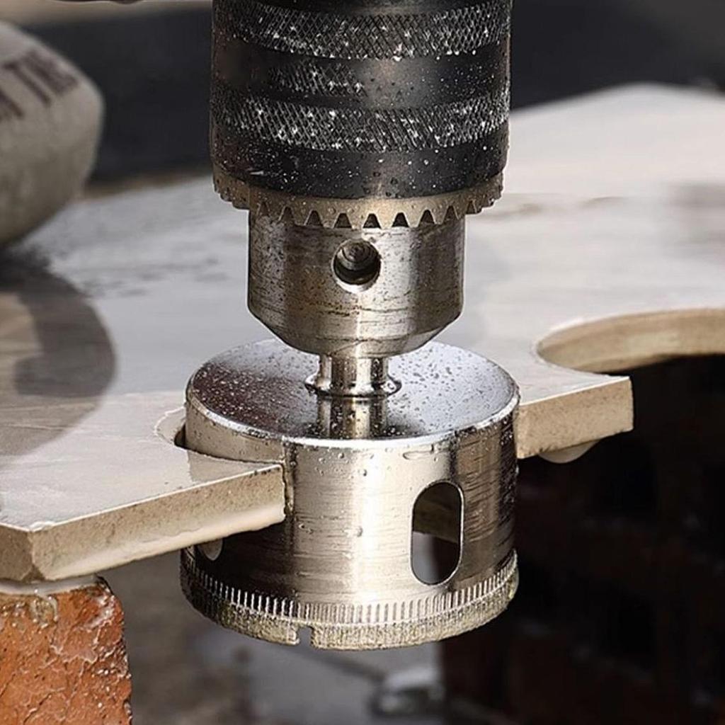 Porcelain Drill Bits 16 Pieces Tile Drill Bits Carbon Steel Tile Hole Cutter For Enlarging Groove Cutting Punching Drilling