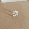Trendy Asymmetric Loop Ring Polished Metal Spoon Shaped Adjustable Finger Band Fashion Forward Daily Jewelry