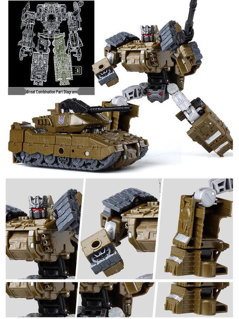 Transforming Devastator Predaking 5-in-1 Toy Robot Action Figure for Kids