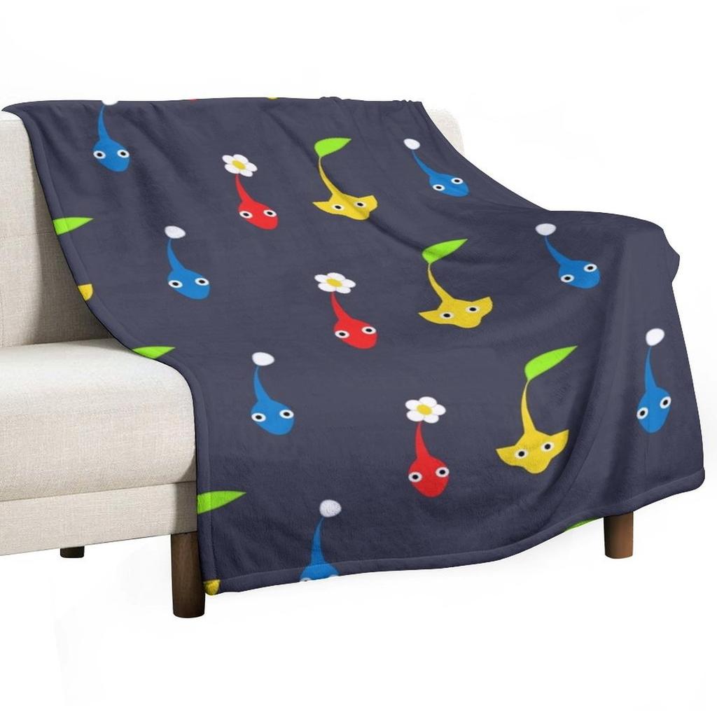 Pikmin characters Throw Blanket manga Blankets Sofas Of Decoration Hair funny gift Blankets