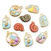7 Styles Stainless Steel Ocean Series Seashell & Starfish Pendants for DIY Jewelry
