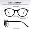 Round Blue Light Blocking Fashion UV Unisex [Cyxus] Glasses, Glasses, Non-Prescription, Glasses, Protection, (8197T01 Black)