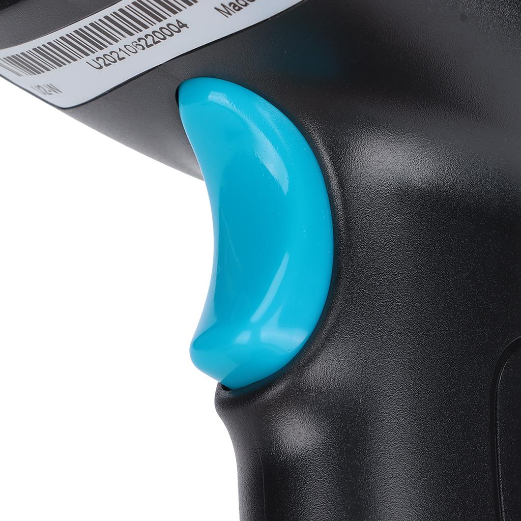 Bar Scanner Handheld 360 Rding Dustproof Waterproof Wireless QR USB Rder(Black Blue )