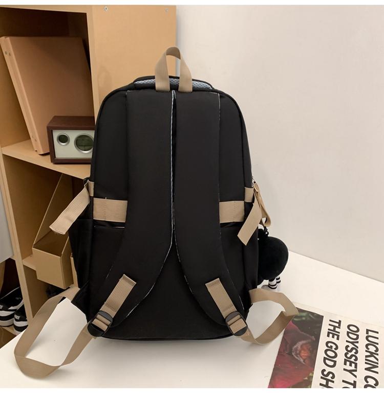 Рюкзак для путешествий большой емкости для старшеклассников ретро-колледжа белый — фото 19