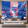 Custom Name Text Tapestry New York Rangers Personalized Polyester Wall Tapestry For Bedroom And Room