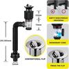 Flexible Drainage Outlet Pipe For Kitchen Bathroom Vanity Restroom Draining Sink