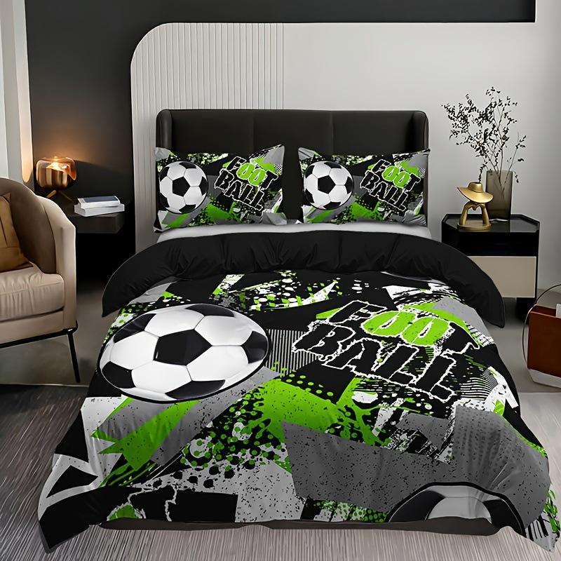 

Football Graffiti Digital Printing Three-Piece Kit Bedding EU single 135*200