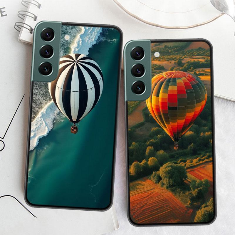 Drifting in a Hot Air Balloon's Serene Embrace Phone Case For Samsung Galaxy S22 S25 Ultra S21 S10 Plus S26 Edge S20 S23 S24 FE