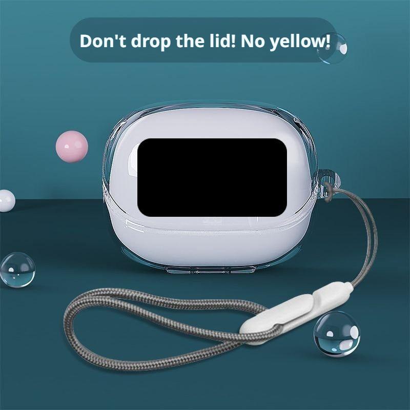 For UGREEN Tsix Magic Bluetooth Protective Case Earphones Clear Soft Case TPU Protective Cover with Lanyard Strap