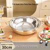 Yuzhuxun 30cm Stainless Steel Divided Hot Pot for Induction Cooktops