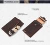 Black Angel FRID Vintage Crazy Horse Leather Automatic Card Holder with Buckle - Genuine Leather Wallet.