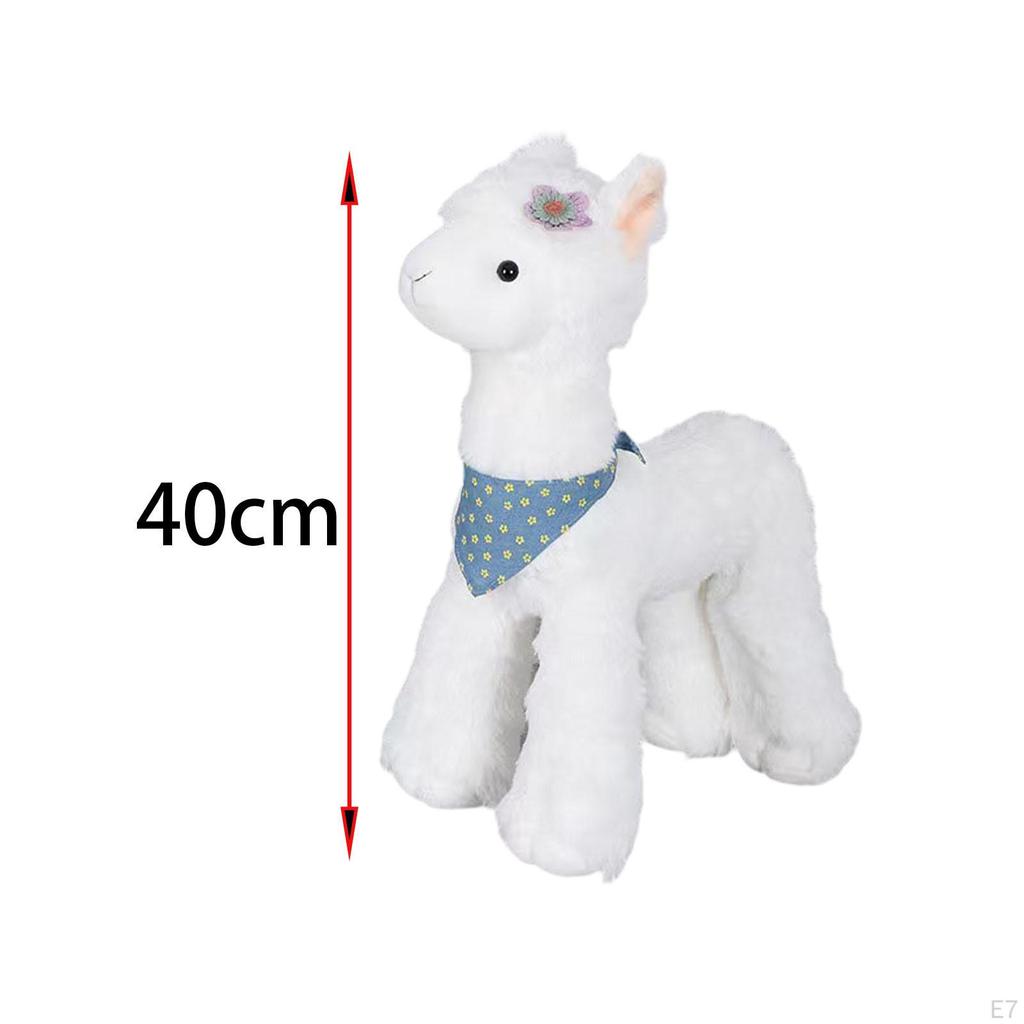 Alpaca Plush Toy - Cute Furry Animal Figurine