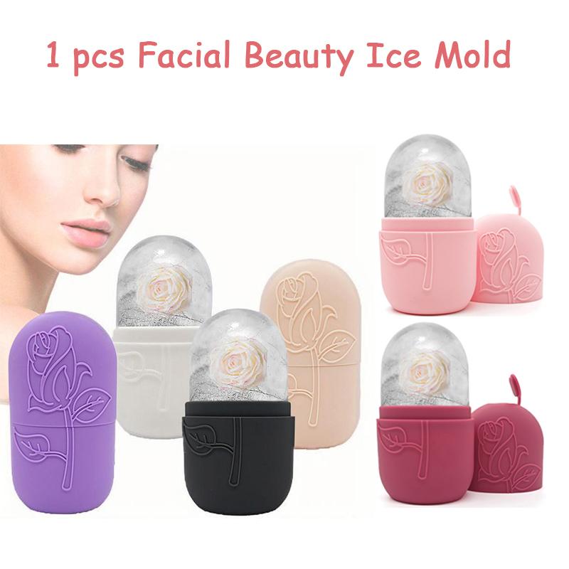 Reusable Ice Roller For Face And Eye Facial Beauty Ice Roller Skin Care Tools Ice Facial Cube Silicone Ice Mold Beauty Cooling