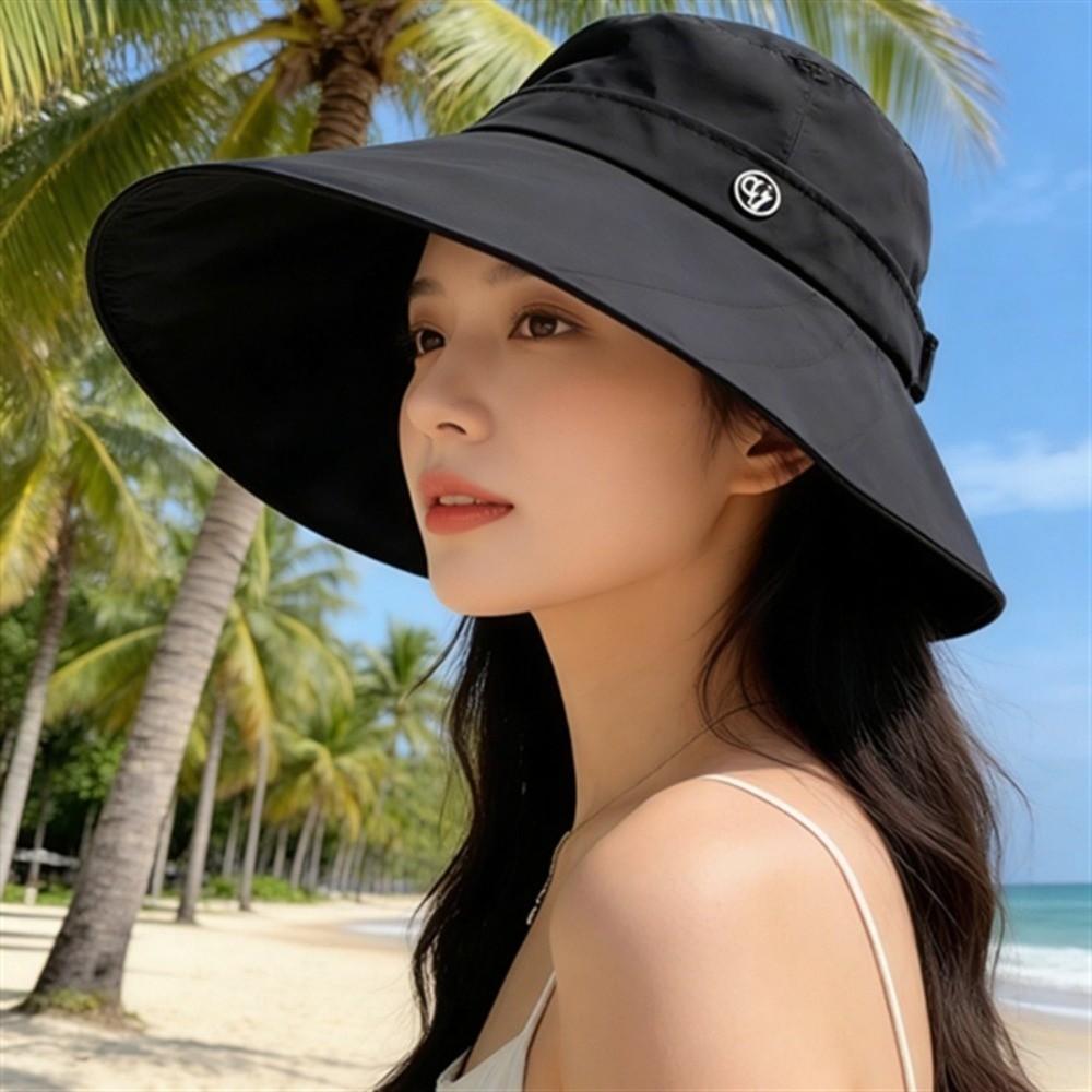 Anti-UV Sun Hat Wide Brim Safari Cap New Bucket Hat  Women
