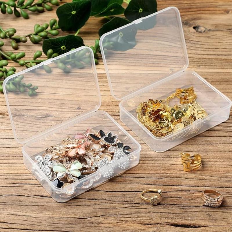 Mini Plastic Box Rectangular Box Translucent Box Packing Case Storage Dustproof Durable Strong Jewelry Storage Casket Container