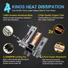 MAXGTRS 2PCS Canbus H7 H8 H11 LED 30000LM Super Bright Headlights 9005 HB3 9006 HB4 9012 HIR2 Led Lamp with Double Turbo Fan