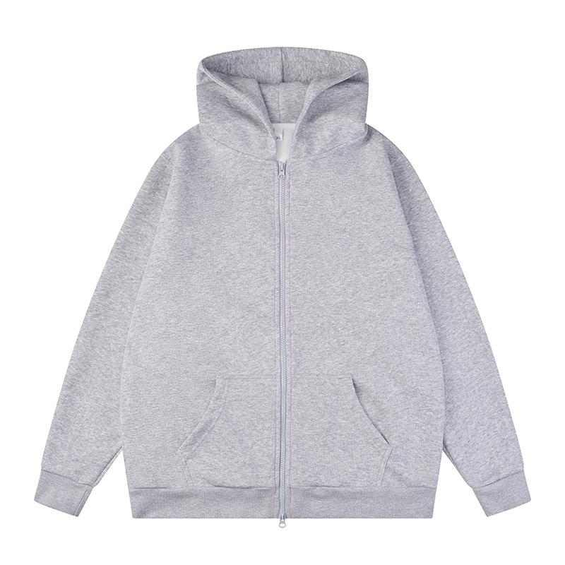 Custom Men's 330g Regular Fit Zip-Up Hoodie with Logo Print