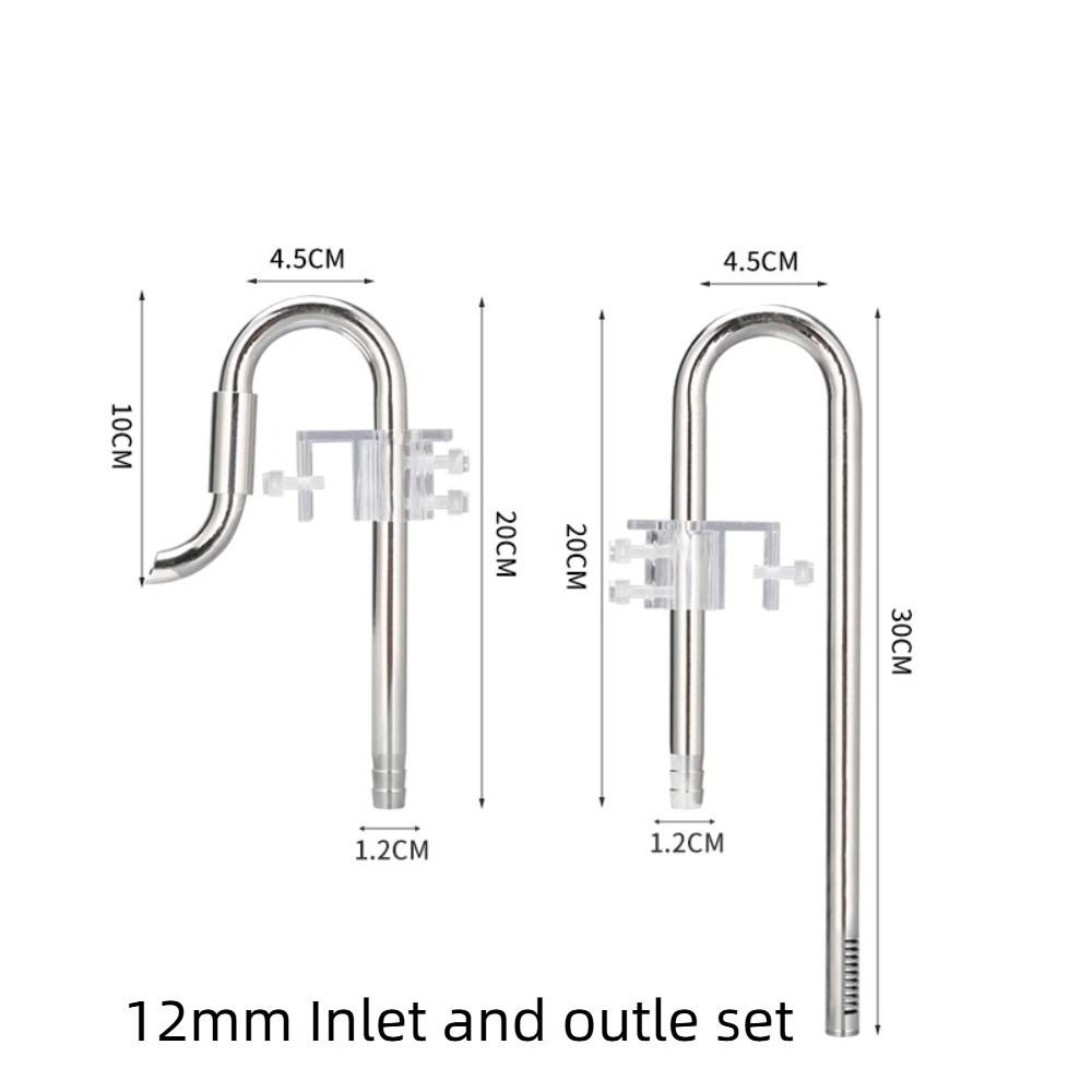 360 Grad Drehung Ölfilm entfernen Rohr Rostfrei Aquarium Einlass- und Auslassfilter