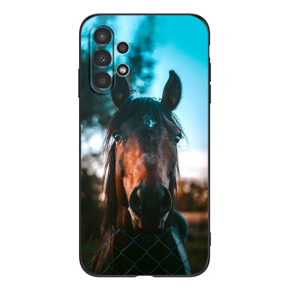 For Samsung A13 5G 4G Case Back Cover For Samsung Galaxy A13 5G 4G LTE Phone Soft Silicon Black Tpu Case Lion Wolf Tiger Dragon