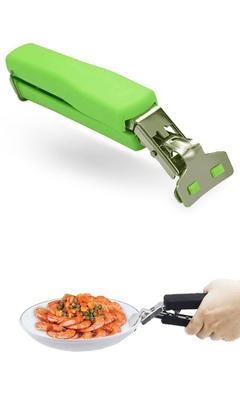 Shozy&Co Potholders, Pot Holders, Tongs, Iron Plate Grippers, Pan Grippers with Silicone Tips (Green)