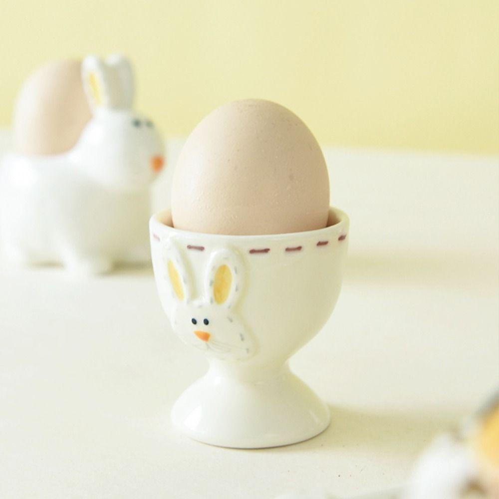 3D Cartoon Egg Cup Rabbit Bee Steamed Egg Cup Creative Egg Holder New Home Gift