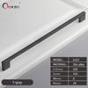 Oukali Modern Design Pull Down Kitchen Hardware Kitchen Cabinets Door Pull Handle Chrome Drawer Handle