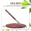 Professional Tea Cake Cutter with Wooden Handle Smooth Edge Safety Design for Puer Brick Separation Tea Ware Essential Tool