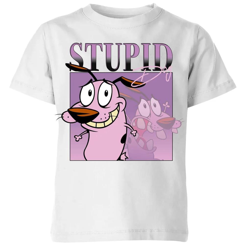 Cartoon Network Spin-Off Courage The Cowardly Dog 90s Photoshoot Kids T-Shirt - White - 3-4 Years 160
