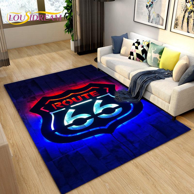 

Historic Route 66,Mother Road Carpet for Living Room Bedroom Gift Home Decoration