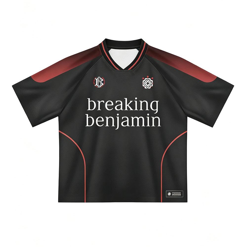 Breaking Benjamin BBFC Heimtrikot Kurzarm Unisex Streetwear Fußball T-Shirts Sommer Lässig Locker Mode T-Shirt Druck Merch
