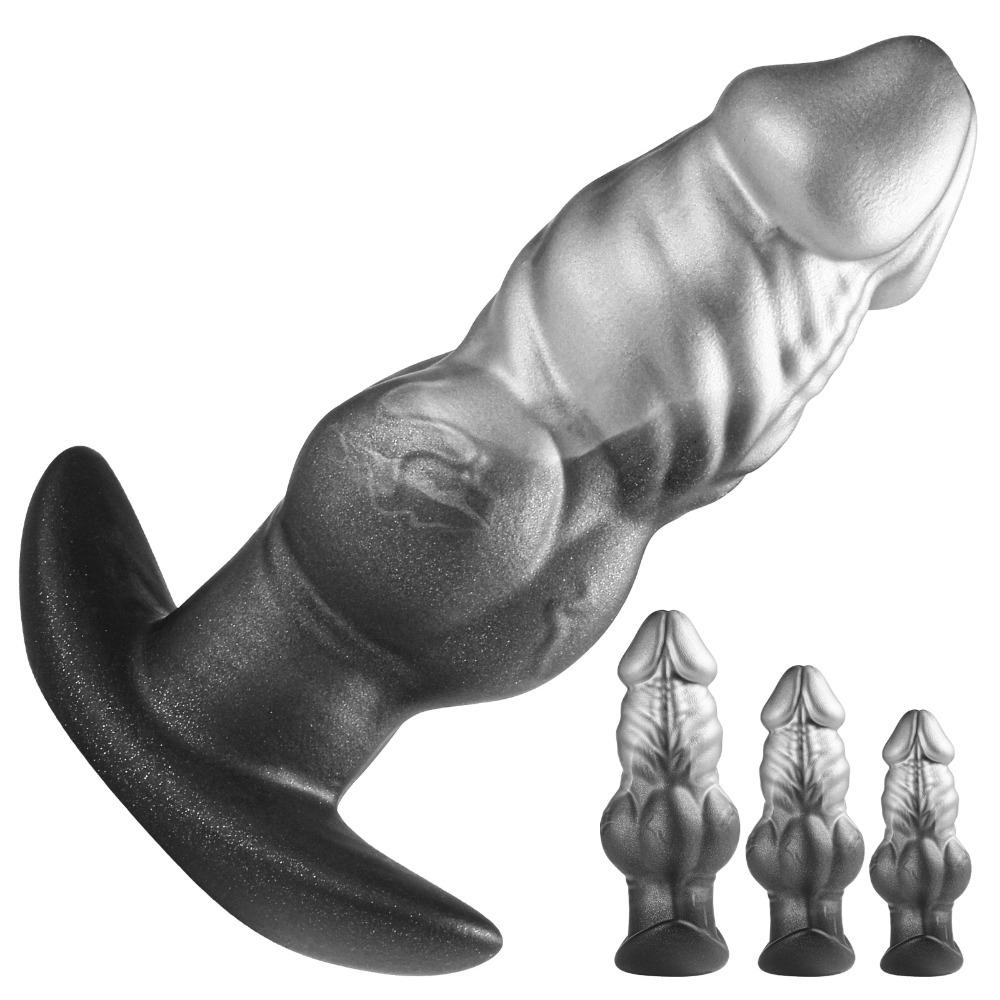 Alien Fantasy Monster Silicone Anal Plug, Unique Textured Liquid Silicone Butt Plug for Men Women Unisex