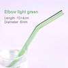 Reusable Drinking Glass Straws Heat and High Temperature Resistant Glass Straw Elbow for Smoothie Milkshakes Drinks 8mm*20cm