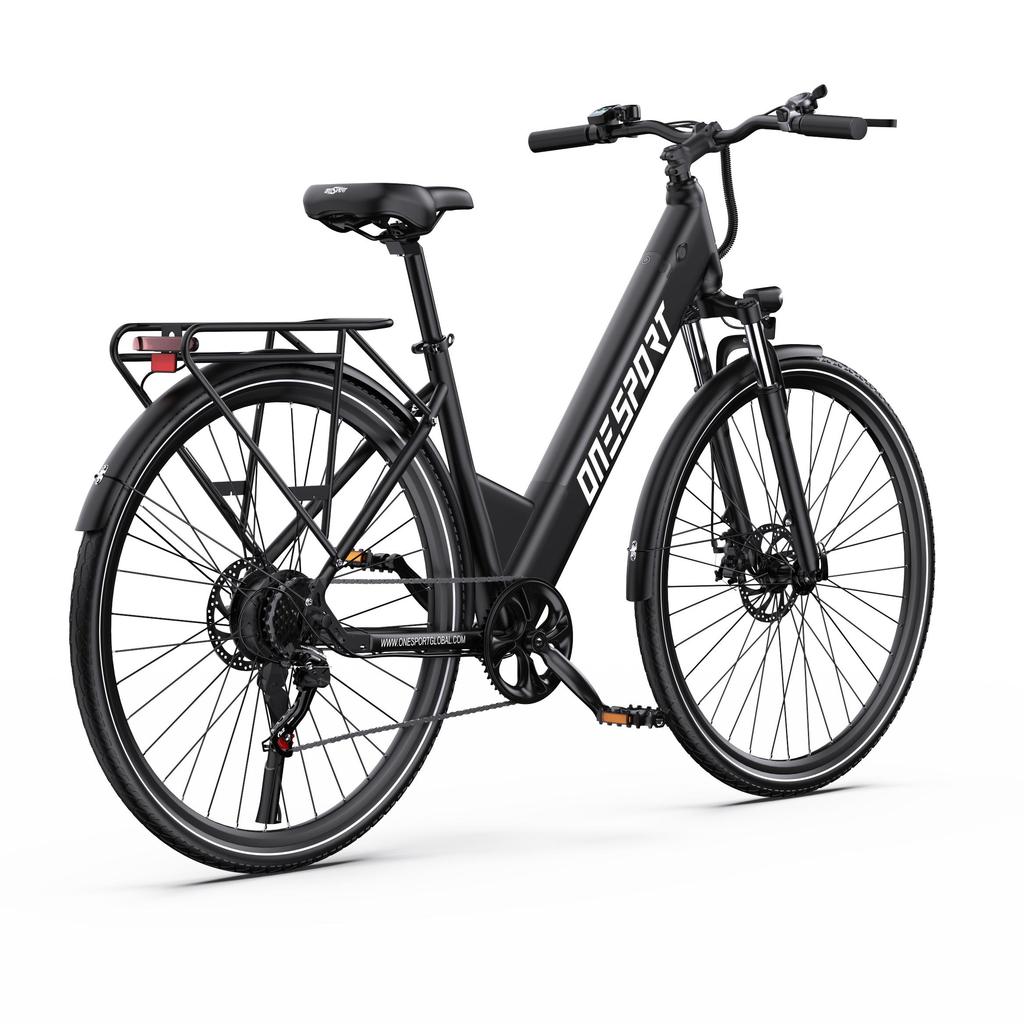 ONESPORT OT12 Multi Terrain Electric Bicycle 250W Motor 36V13Ah Battery E-Bike With TowSeat 27.5 Inch Road Tires Outdoor Adult Electric Bike